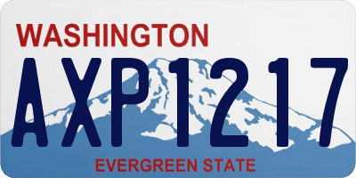 WA license plate AXP1217