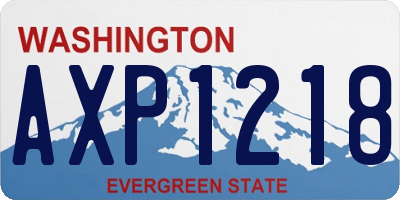 WA license plate AXP1218