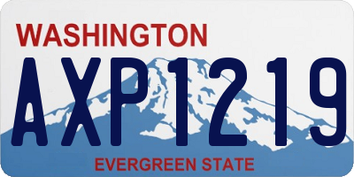 WA license plate AXP1219