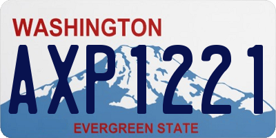 WA license plate AXP1221