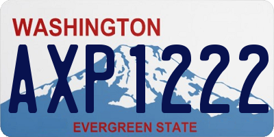 WA license plate AXP1222