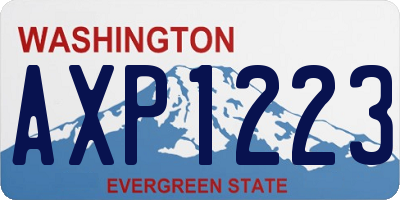 WA license plate AXP1223