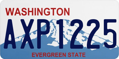 WA license plate AXP1225