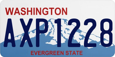 WA license plate AXP1228