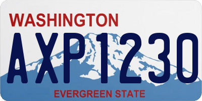 WA license plate AXP1230