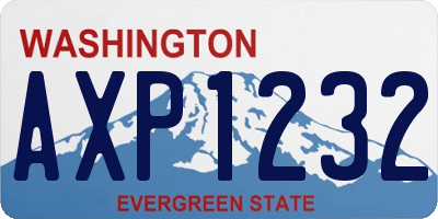 WA license plate AXP1232