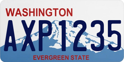 WA license plate AXP1235
