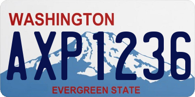 WA license plate AXP1236