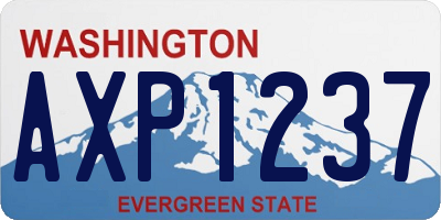 WA license plate AXP1237