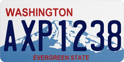 WA license plate AXP1238