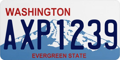 WA license plate AXP1239