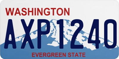 WA license plate AXP1240