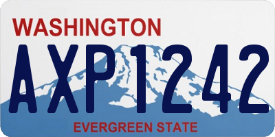 WA license plate AXP1242