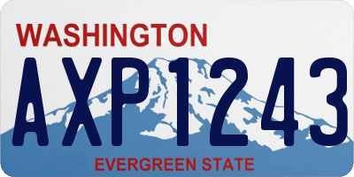 WA license plate AXP1243