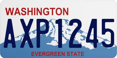 WA license plate AXP1245
