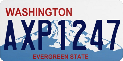 WA license plate AXP1247