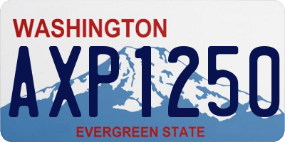 WA license plate AXP1250