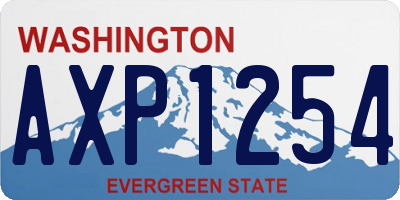 WA license plate AXP1254