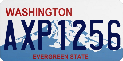 WA license plate AXP1256