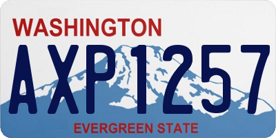 WA license plate AXP1257