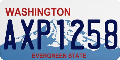 WA license plate AXP1258
