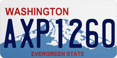WA license plate AXP1260