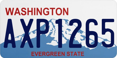 WA license plate AXP1265
