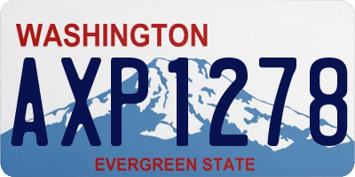 WA license plate AXP1278