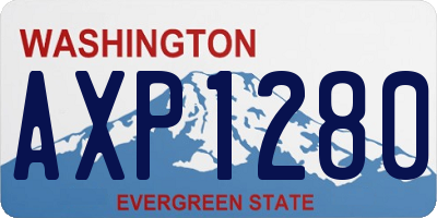 WA license plate AXP1280