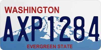 WA license plate AXP1284