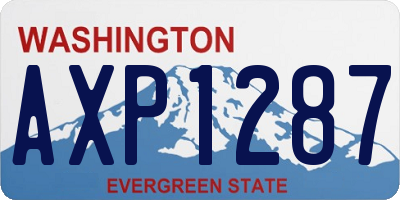 WA license plate AXP1287