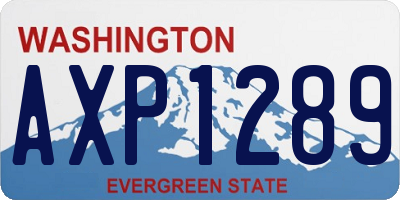 WA license plate AXP1289