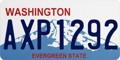 WA license plate AXP1292