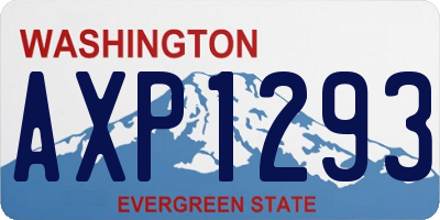 WA license plate AXP1293