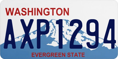 WA license plate AXP1294