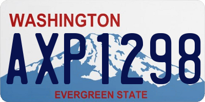 WA license plate AXP1298