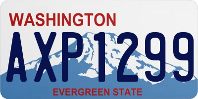 WA license plate AXP1299