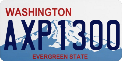 WA license plate AXP1300