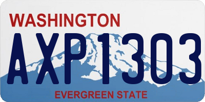 WA license plate AXP1303