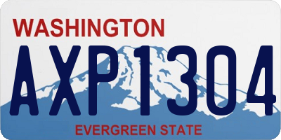 WA license plate AXP1304