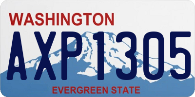 WA license plate AXP1305