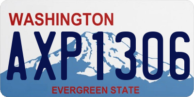 WA license plate AXP1306