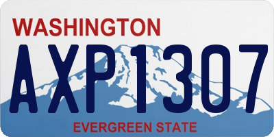 WA license plate AXP1307