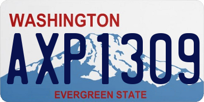 WA license plate AXP1309