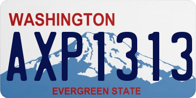 WA license plate AXP1313