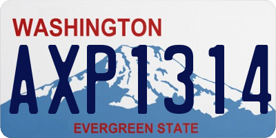 WA license plate AXP1314
