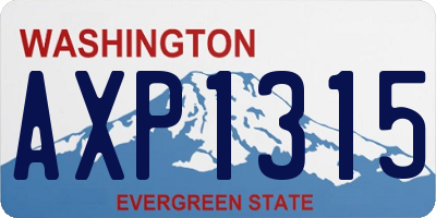 WA license plate AXP1315