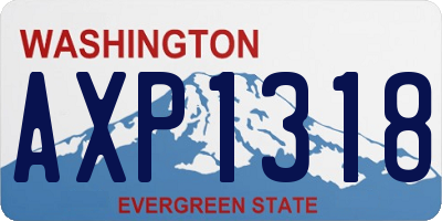 WA license plate AXP1318