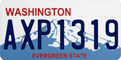 WA license plate AXP1319