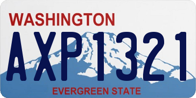 WA license plate AXP1321